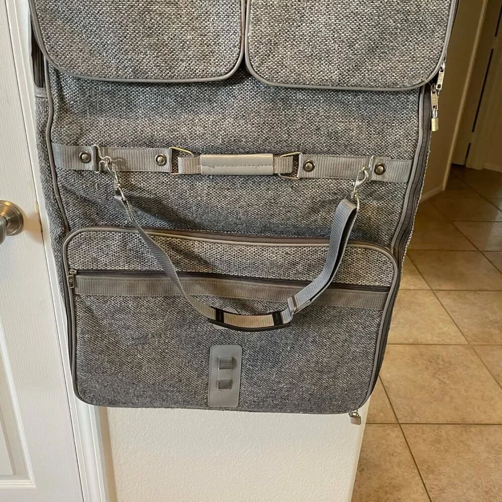 Samsonite tweed folding garment bag